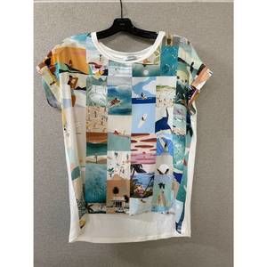 NEW UNBREAKABLE EVOLUTION women's kika top in white multi